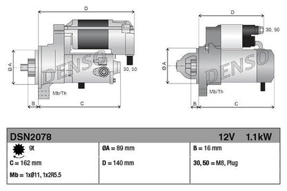 Denso Starter Motor DSN2078