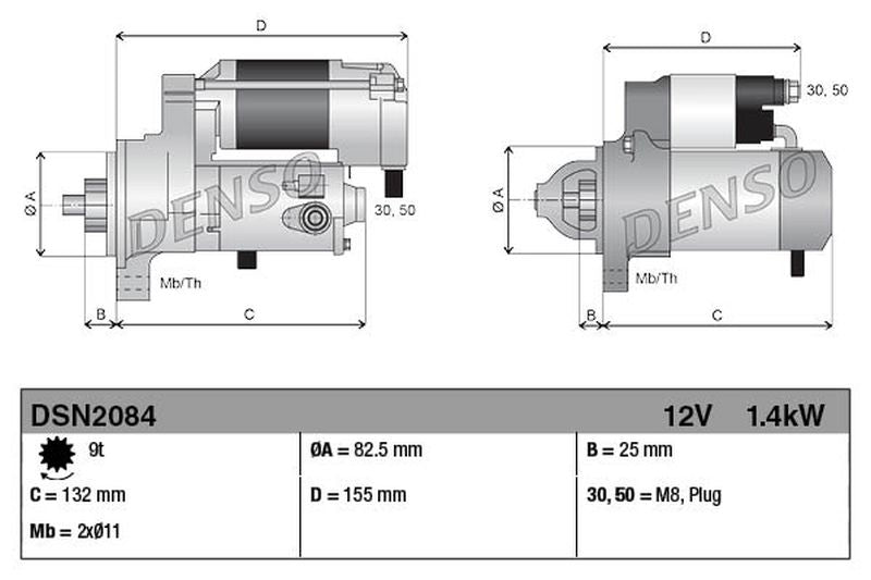 Denso Starter Motor DSN2084
