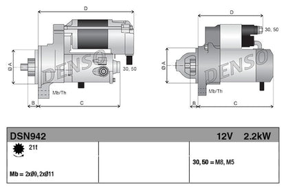 Denso Starter Motor DSN942