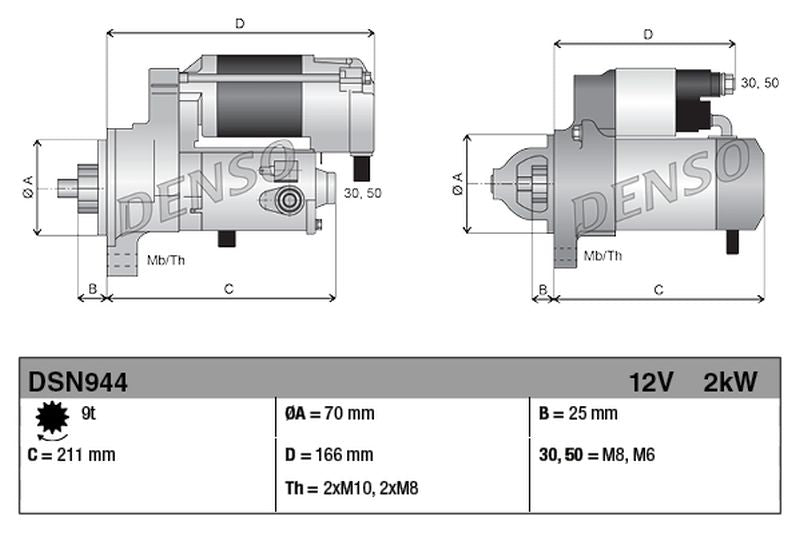 Denso Starter Motor DSN944