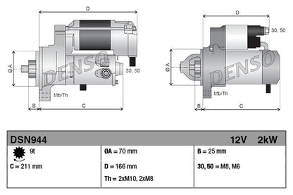 Denso Starter Motor DSN944