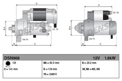Denso Starter Motor DSN968