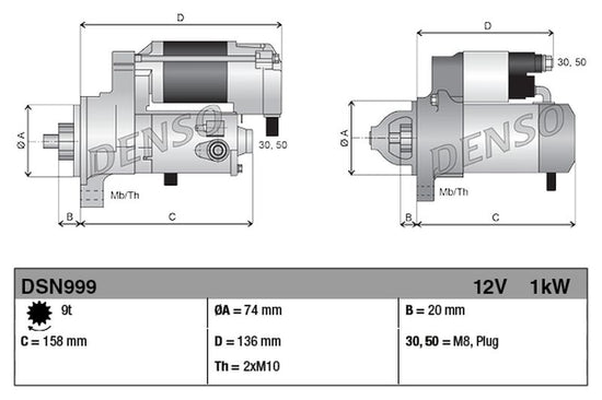 Denso Starter Motor DSN999